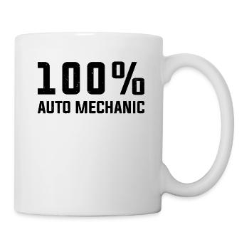 100% Auto Mechanic Funny Mechanic - Mug - white - Right