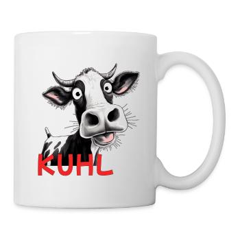 Kuhliebhaber Veganer Vegetarier Tierschutz cool - Tasse - Weiß - Rechts