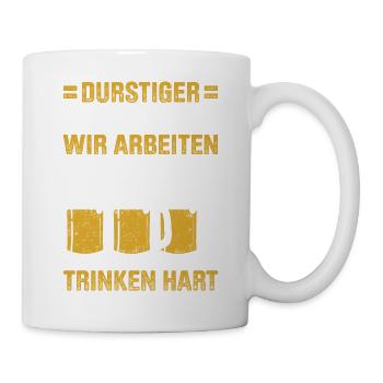 Estrich Legen Für Estrichleger Estrichbauer Handwe - Tasse - Weiß - Rechts