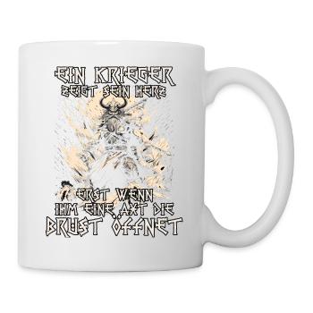 Nordische Mythologie Wikinger Krieger Stärke - Tasse - Weiß - Rechts