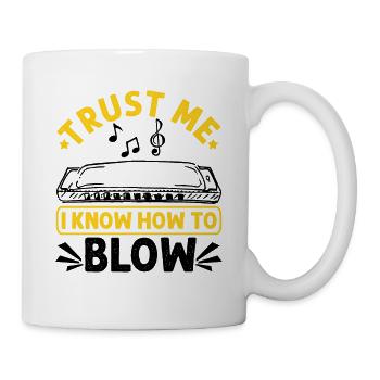 Mundharmonika Spieler und Mundharmonika - Tasse - Weiß - Rechts