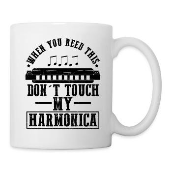 Harmonikaspieler für Munharmonika Spieler - Tasse - Weiß - Rechts