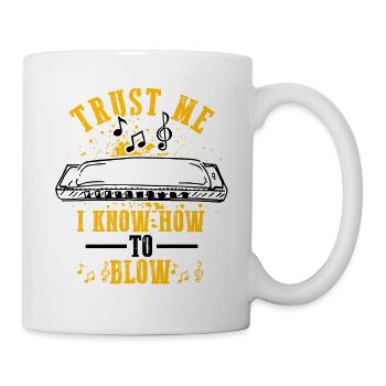 Harmonikaspieler für Munharmonika Spieler - Tasse - Weiß - Rechts