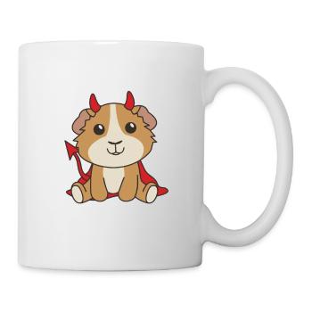 Cochon d’Inde Joyeux costume de diable d’Halloween - Mug blanc - blanc - Droite