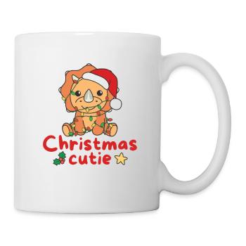 Triceratops Weihnachten Dinos Christmas Cutie - Mug - white - Right