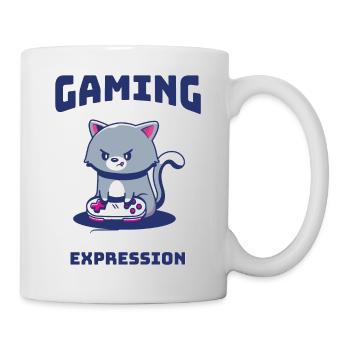 Gaming, Zocken, Videospiel, Grumpy Katze Gamer - Tasse - Weiß - Rechts