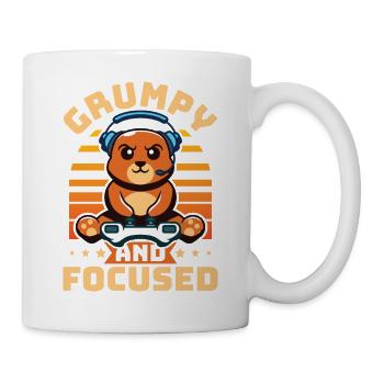 Gaming, Zocken, Videospiel, Grumpy Katze Gamer - Tasse - Weiß - Rechts