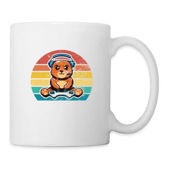 Gaming, Zocken, Videospiel, Grumpy Katze Gamer - Tasse - Weiß - Rechts
