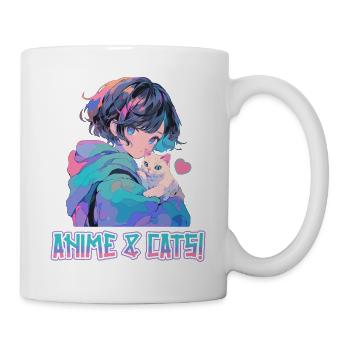 Anime and Cats Kawaii Girl Anime - Mug - white - Right