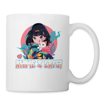 Anime and Cats Kawaii Girl Anime - Mug - white - Right
