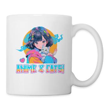 Anime and Cats Kawaii Girl Anime - Mug - white - Right