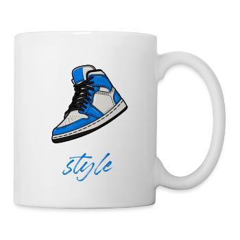 Avertissement! J’ai des baskets de style chaussure - Mug blanc - blanc - Droite