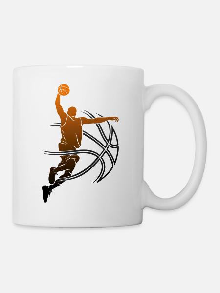 JOUEUR DE BASKET-BALL JOUEUR DE BASKET-BALL - Mug blanc - blanc