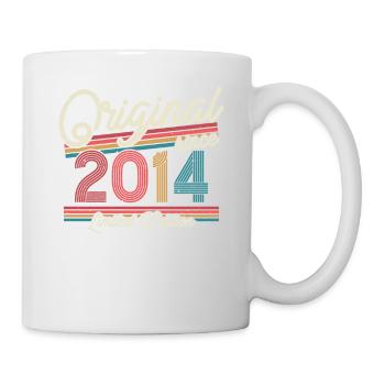 Cadeau d’anniversaire vintage 2014, 9/10 ans - Mug blanc - blanc - Droite