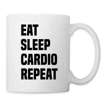 Eat Sleep Cardio Repeat - Tasse - Weiß - Rechts