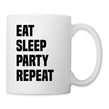 Manger Sleep Party Répéter - Mug blanc - blanc - Droite