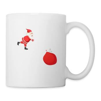 Père Noël chevauchant Bigfoot Sasquatch Drôle - Mug blanc - blanc - Droite