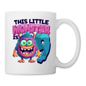 Ce petit monstre a 9 - neuf ans - 9. - Mug blanc - blanc - Droite