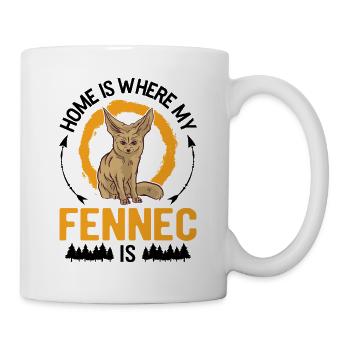 Zuhause ist wo mein Fennek ist - Tasse - Weiß - Rechts