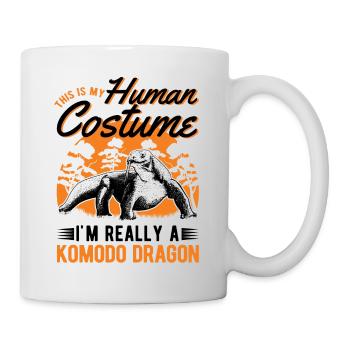 Komodo Dragon, Human Costume Waran - Mug - white - Right