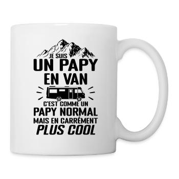 Cadeau Papy Van Camping Car Voyage Cadeau Papy - Mug blanc - blanc - Droite
