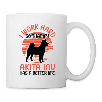 Work for Akita Inu Shiba Inu - Mug - white - Right