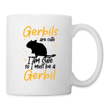 Ich bin eine Rennmaus Nagetier Gerbil - Tasse - Weiß - Rechts