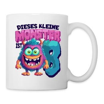 Dieses kleine Monster ist 8 - acht Jahre - 8. - Tasse - Weiß - Rechts