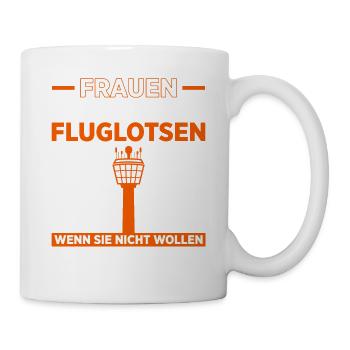 Luftraumkontrolle Für Fluglotsen Flugkontrolleur R - Tasse - Weiß - Rechts