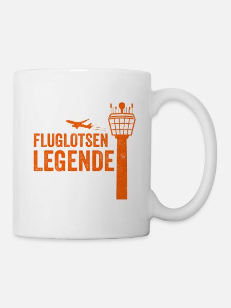 Luftraumkontrolle Für Fluglotsen Flugkontrolleur R - Tasse - Weiß