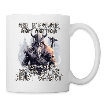 Wikinger Krieger Shirt Wahalla Söhne Odins - Tasse - Weiß - Rechts