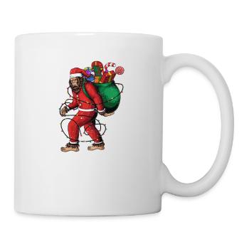 Bigfoot Santa Claus Christmas Tree Lights Xmas - Mug - white - Right