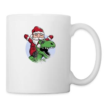 Dinosaur T Rex Christmas Santa Claus - Mug - white - Right