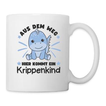 Aus Dem Weg Hier Kommt Ein Krippenkind Dino - Tasse - Weiß - Rechts
