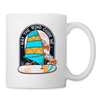 Que le vent me guide Surfeur Sports nautiques - Mug blanc - blanc - Droite