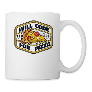 Will Code For Pizza Developer Coder Programmer - Mug - white - Right