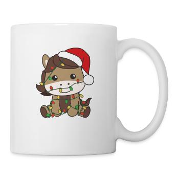 Cheval Noël Animaux d’hiver Cheval - Mug blanc - blanc - Droite