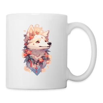 Corgi Corgi Dog Christmas Dog Fairy Lights - Mug - white - Right