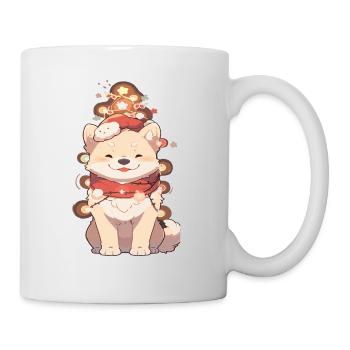Corgi Corgi Dog Christmas Dog Fairy Lights - Mug - white - Right