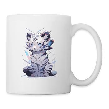 Weißer Tiger Tiger Raubkatze Baby Tiger Katze - Tasse - Weiß - Rechts