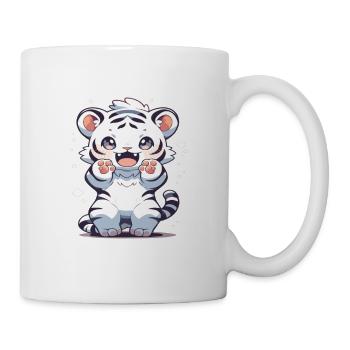 Weißer Tiger Tiger Raubkatze Baby Tiger Katze - Tasse - Weiß - Rechts
