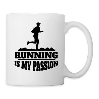 jogger run cardio workout run fit jogging - Mug - white - Right