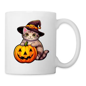 A Cute Halloween Cat - Tasse - Weiß - Rechts
