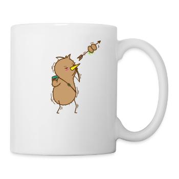 Kiwi with bow and arrow Bird and fruit - Mug - white - Right