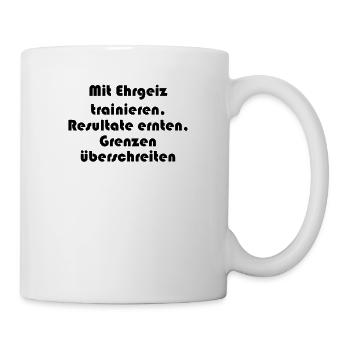 Fitness - Mit Ehrgeiz trainieren, Resultate - Tasse - Weiß - Rechts