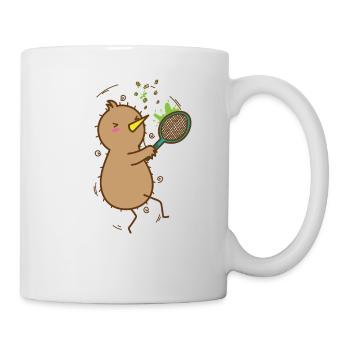 Kiwi joue au tennis Kiwi oiseau et fruits - Mug blanc - blanc - Droite