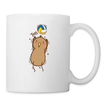 Volleyball Kiwi Bird et Kiwi Fruit - Mug blanc - blanc - Droite