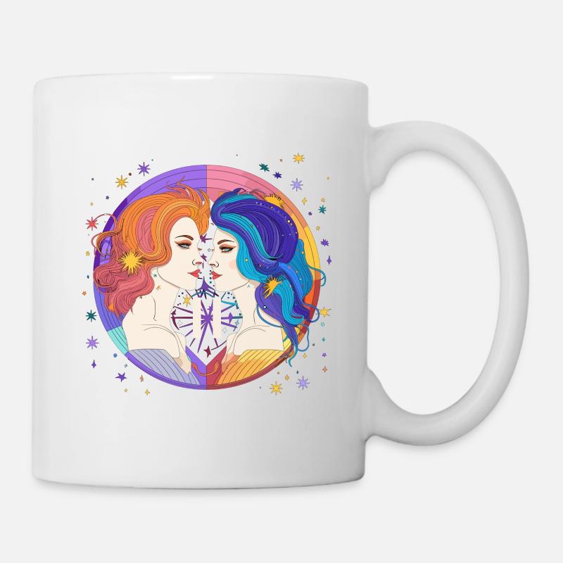 Zodiac - Two people - Gemini - Mug - white
