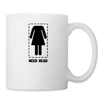 Drôle Besoin de blague de tête Femme sans tête Gag Humour - Mug blanc - blanc - Droite