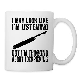 I may look like I'm listening - Achtebahn fahrt - Tasse - Weiß - Rechts